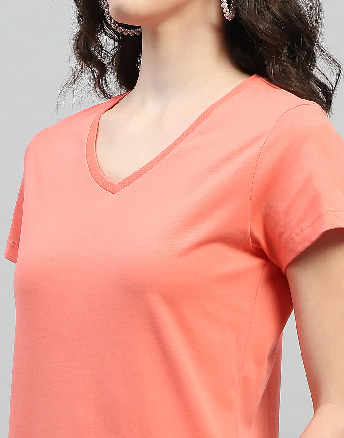 Women Aqua Blue Solid V Neck Half Sleeve Top (Pack of 2) - Image 10