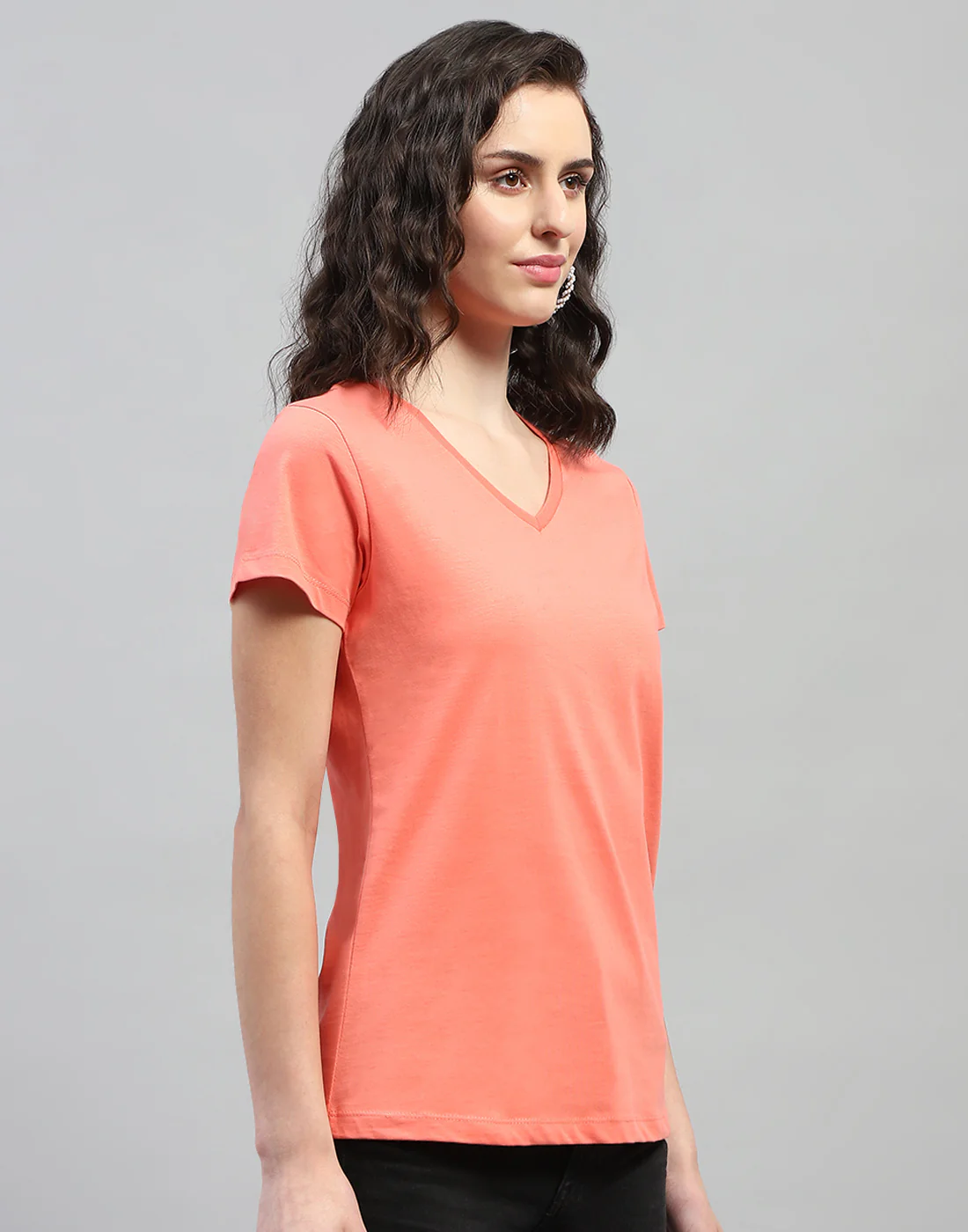 Women Aqua Blue Solid V Neck Half Sleeve Top (Pack of 2) - Image 5