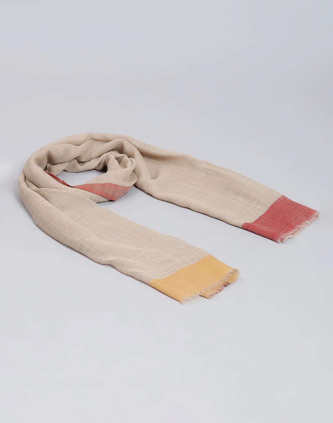 Women Beige Self Design Stole - Image 6