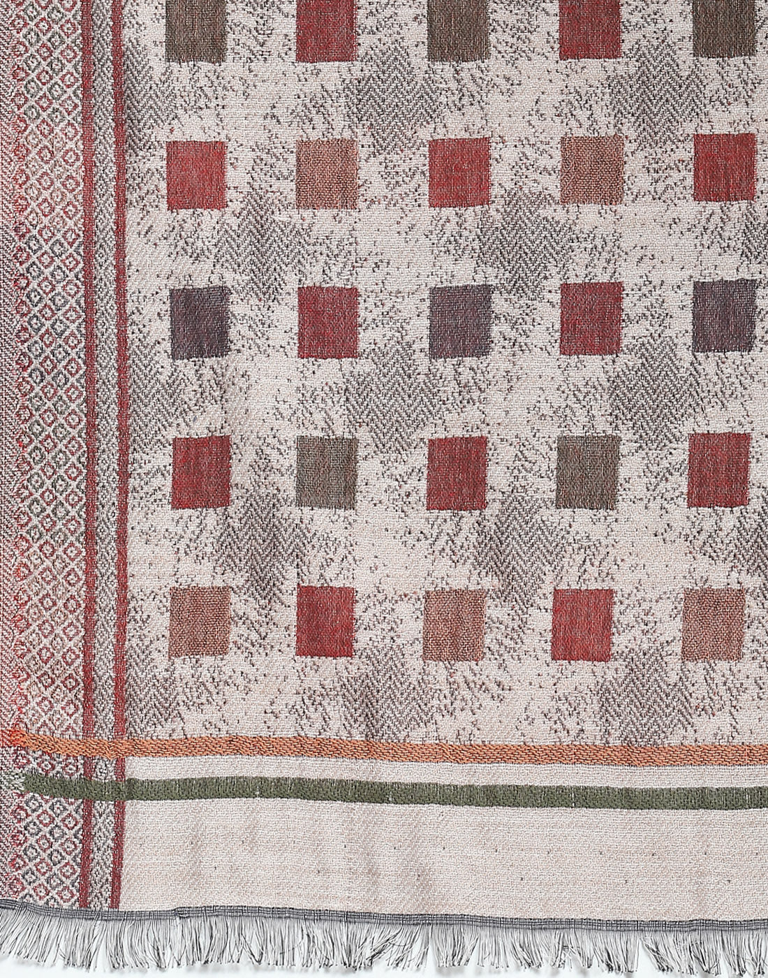 Women Beige Self Design Stole - Image 8