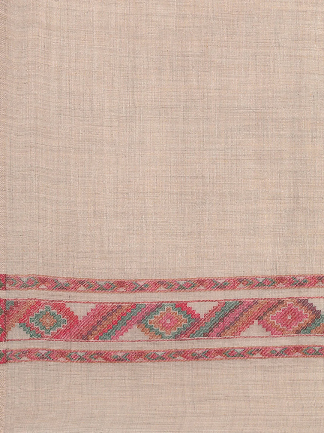 Women Beige Self Design Stole - Image 7