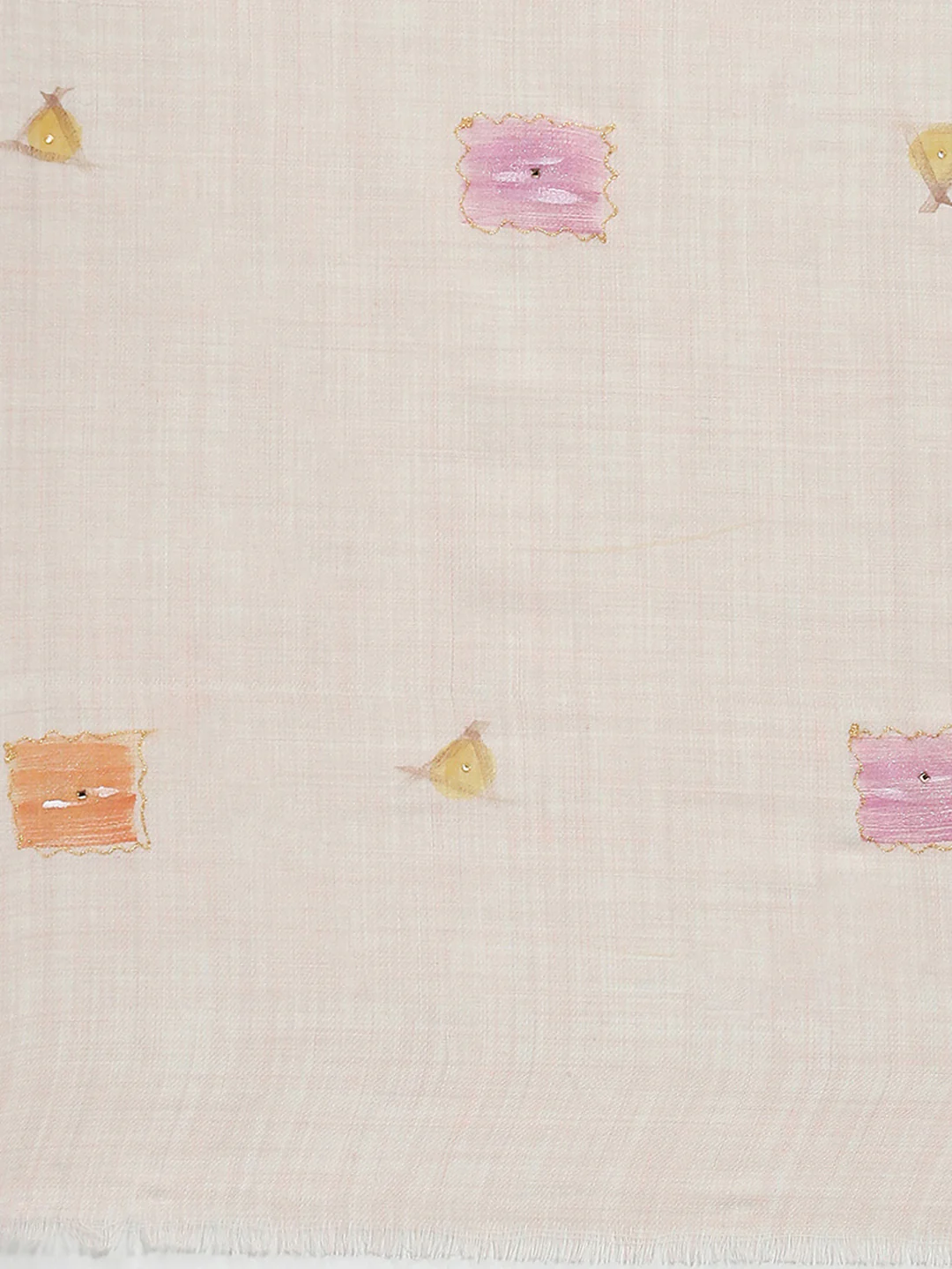 Women Beige Self Design Stole - Image 7