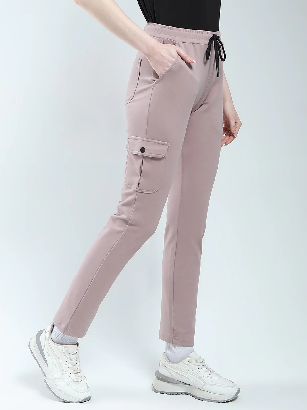 Rock.it Women Beige Solid Regular Fit Lower - Image 4