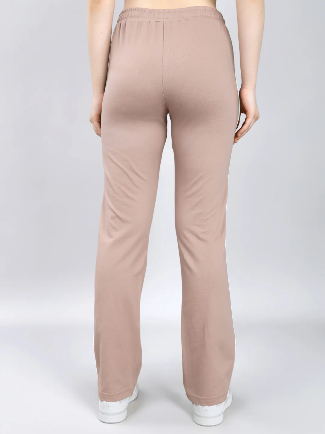 Women Beige Solid Regular Fit Lower - Image 5