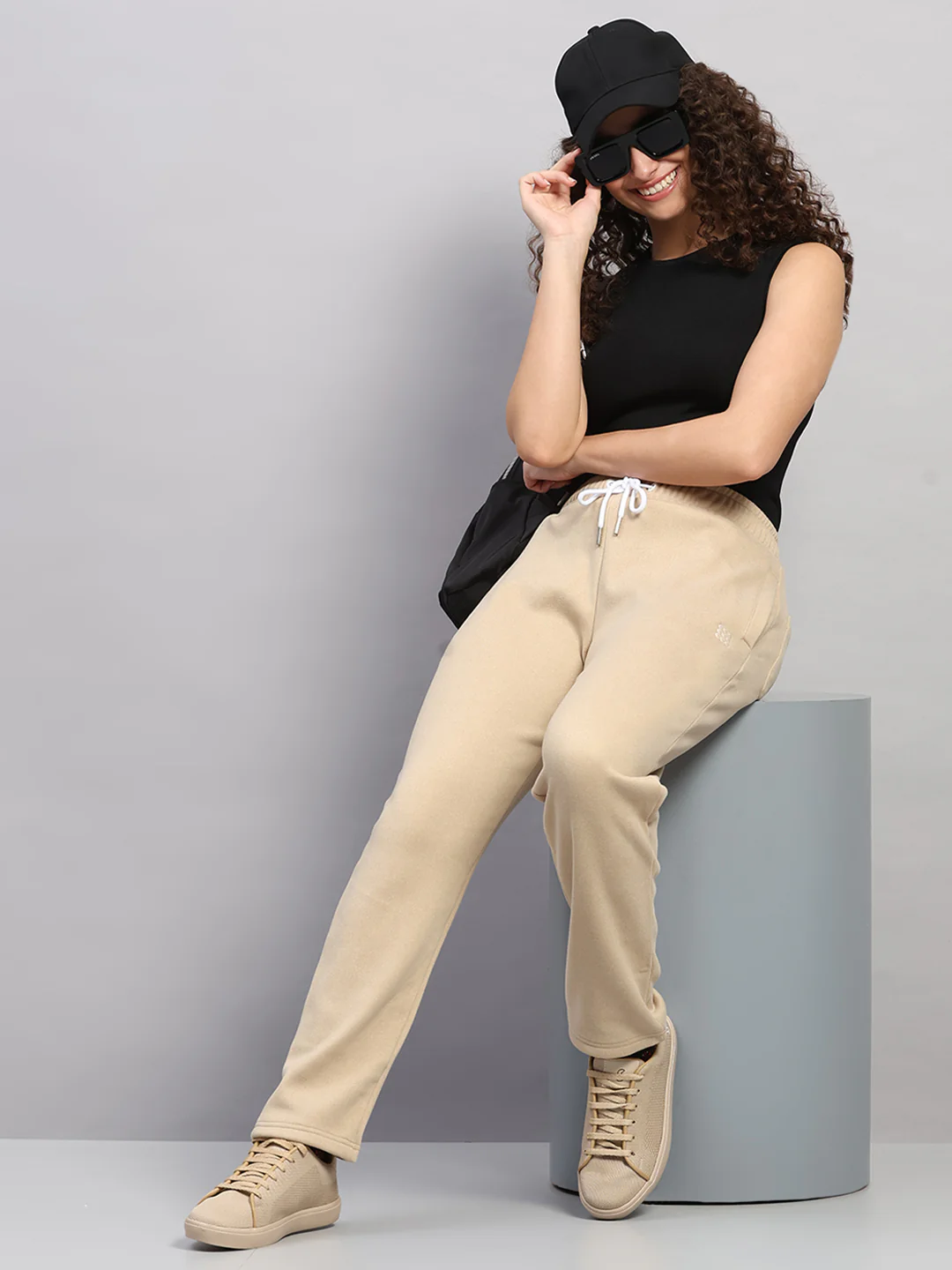 Rock.it Women Beige Solid Regular Fit Winter Lower - Image 2