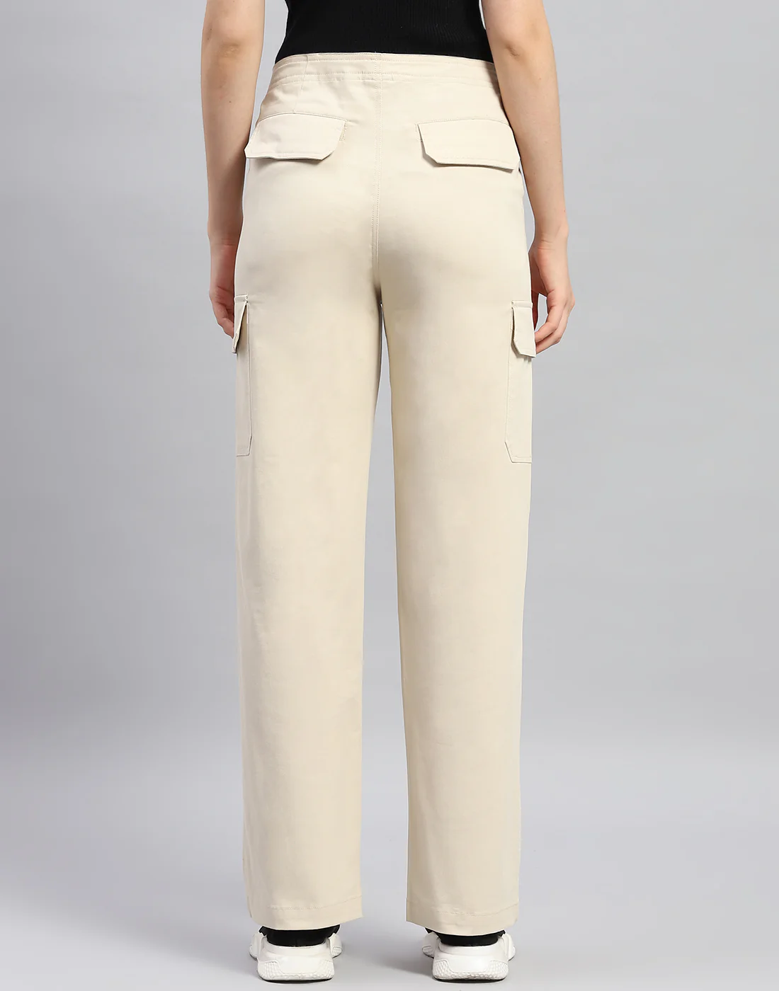 Rock.it Women Beige Solid Straight Fit Cargo - Image 5