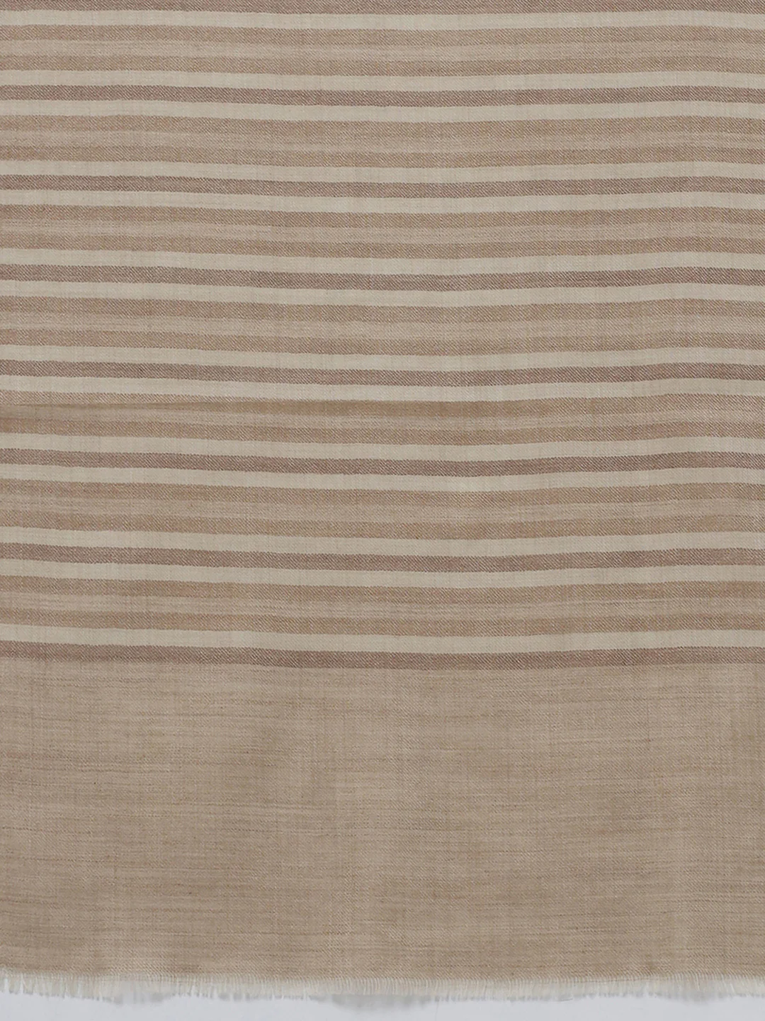 Women Beige Solid Wool Blend Stole - Image 6