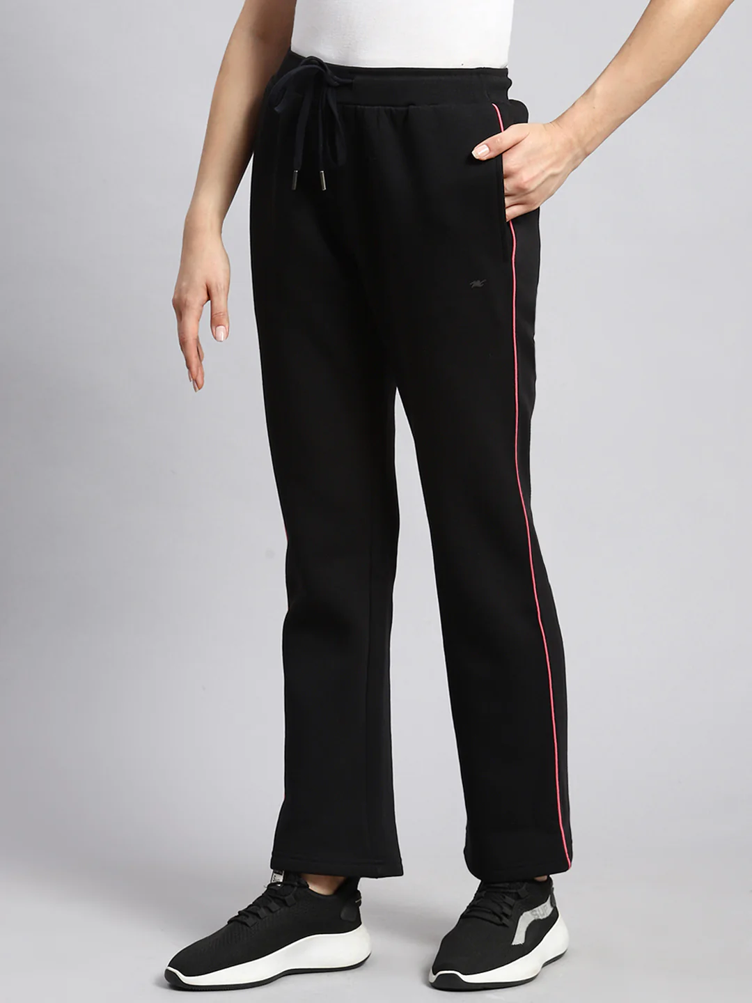 Women Black Plain Winter Lower - Image 4
