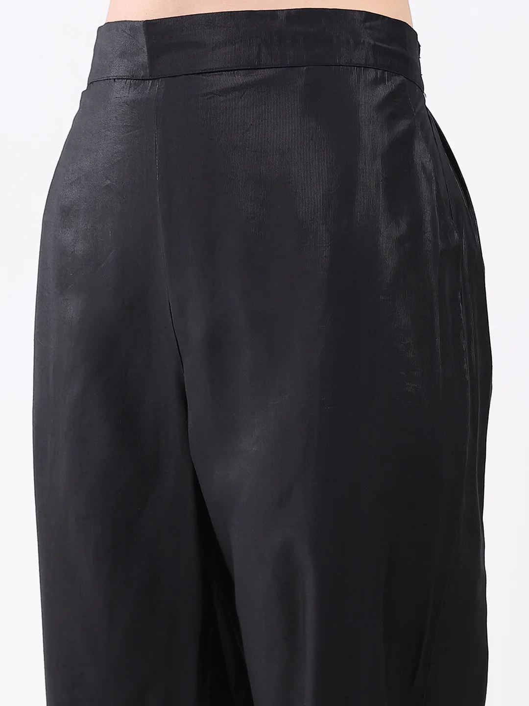 Women Black Printed Collar 3/4th Sleeve Cords Set - Image 9