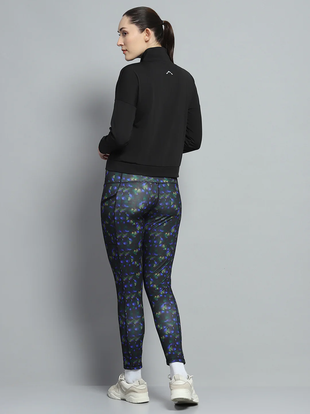 Rock.it Women Black Printed Mock Neck Full Sleeve 3Pc Cords Set - Image 3