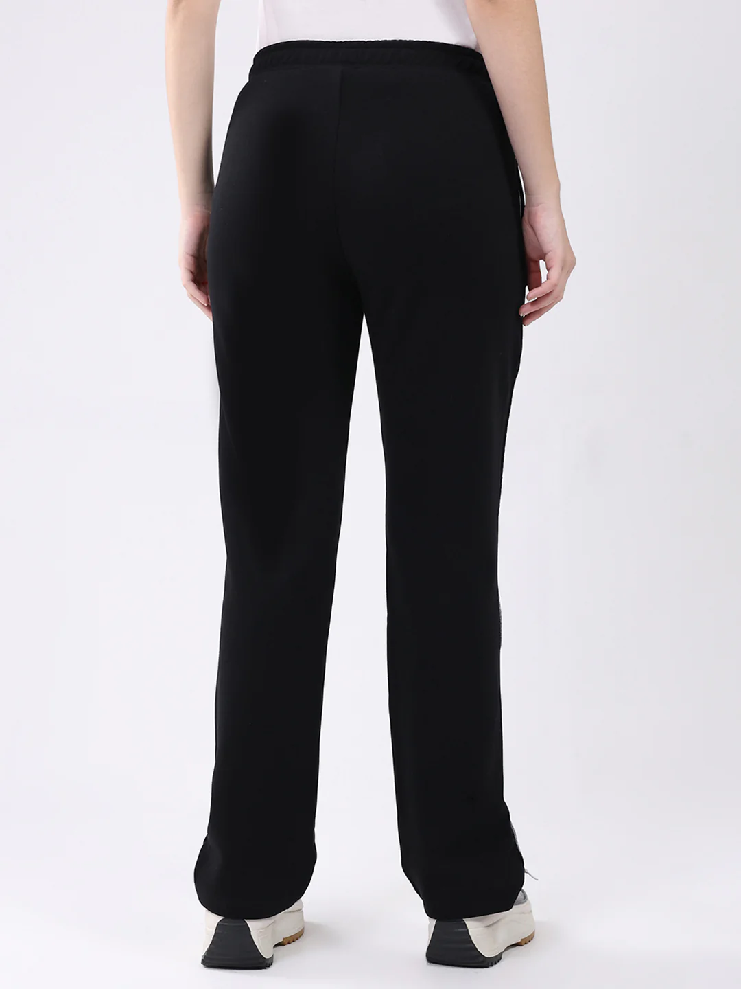 Women Black Printed Regular Fit Winter Lower - Image 5