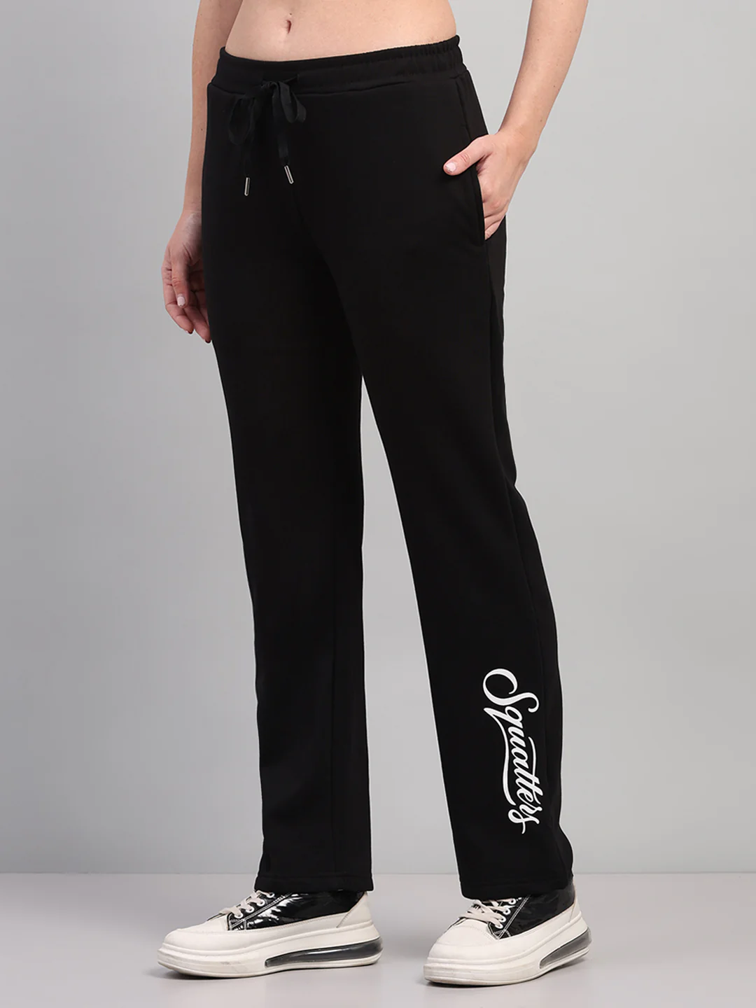 Women Black Printed Round Neck Full Sleeve Cords Set - Image 8