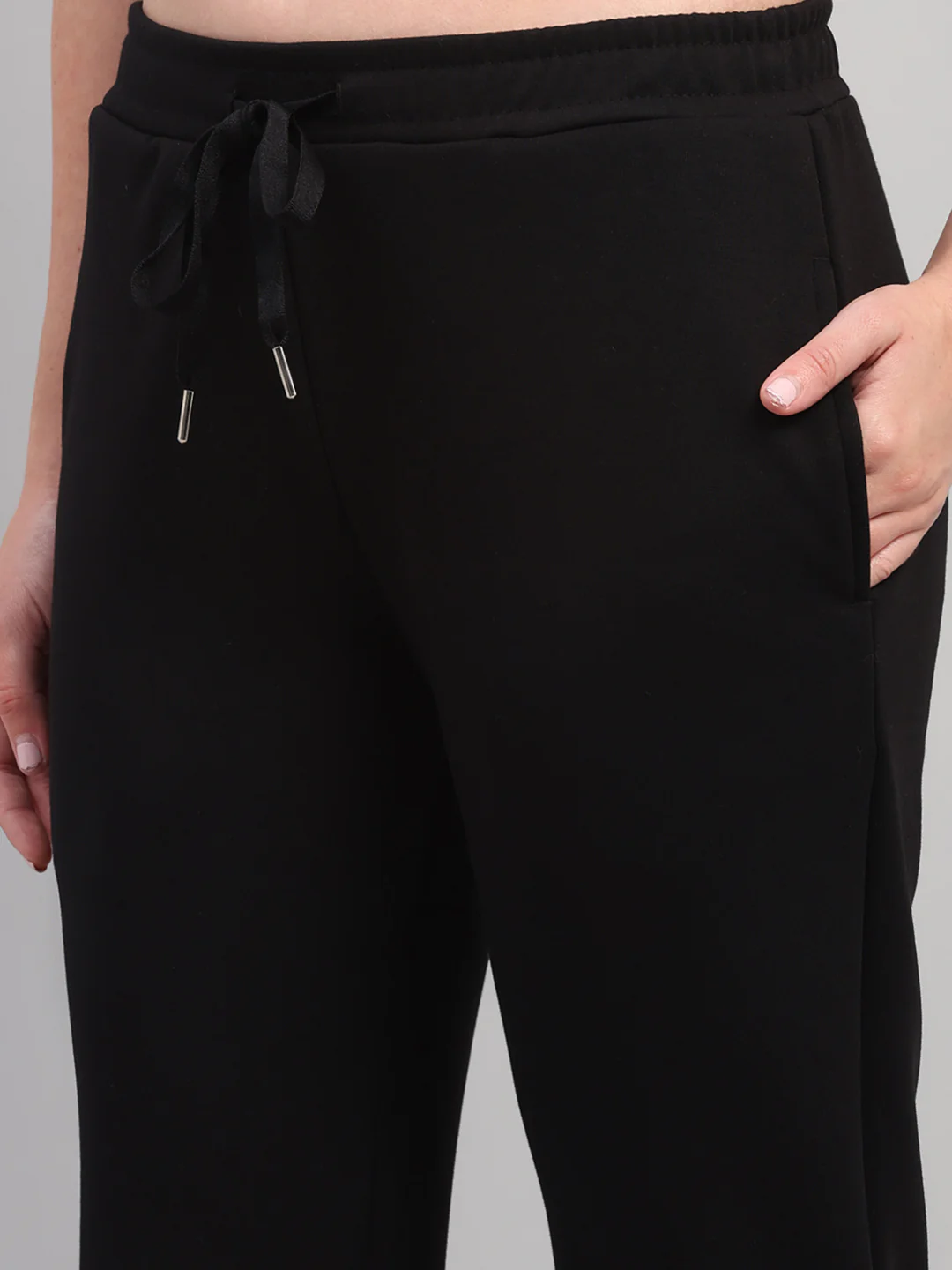 Women Black Printed Round Neck Full Sleeve Cords Set - Image 9