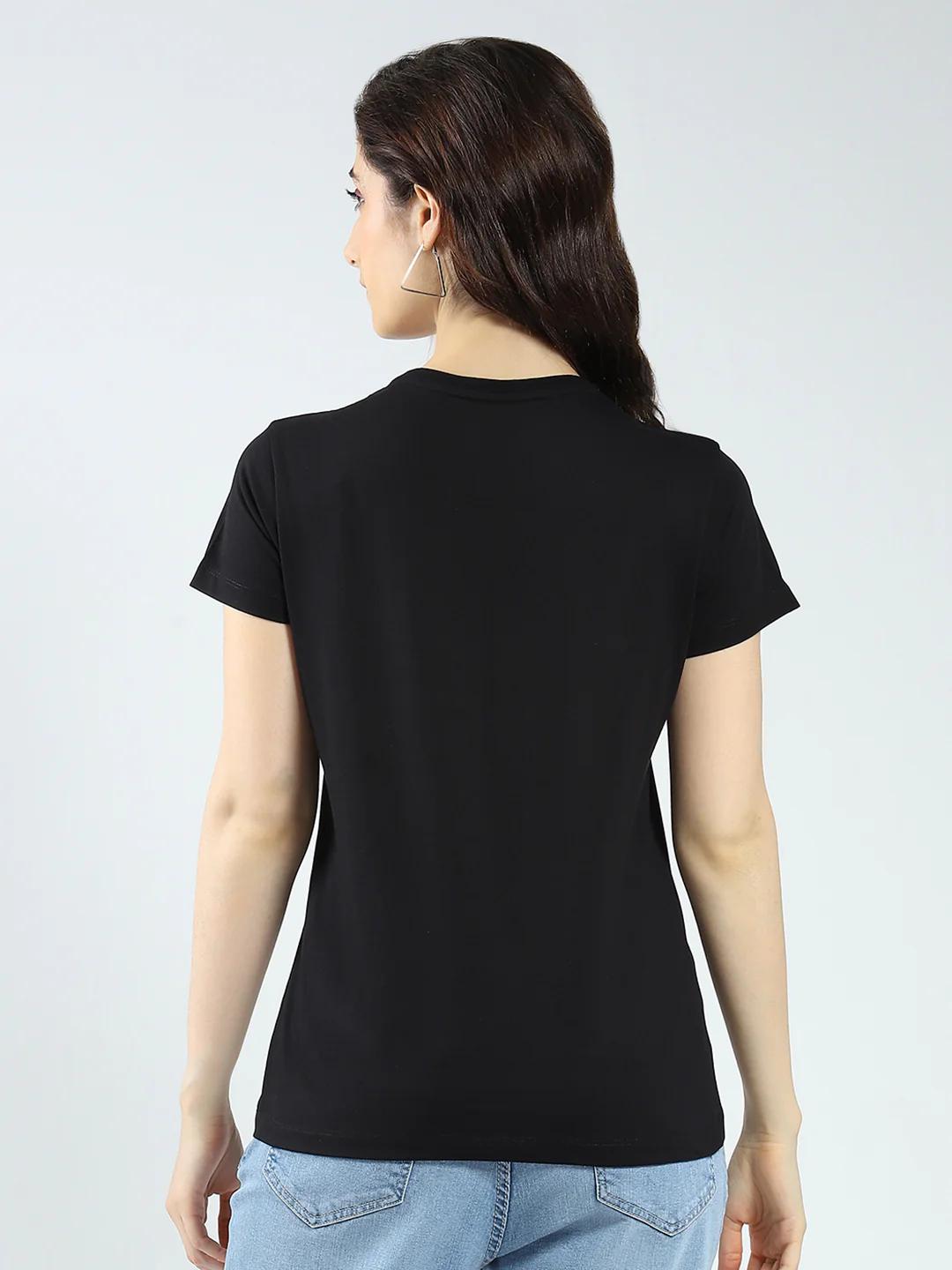 Women Black & Red Printed Round Neck Half Sleeve Top 2Pc Set - Image 7
