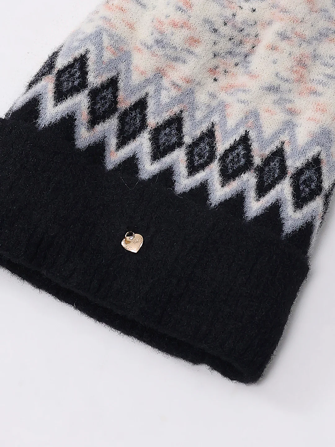 Women Black Self Design Blend Wool Cap - Image 7