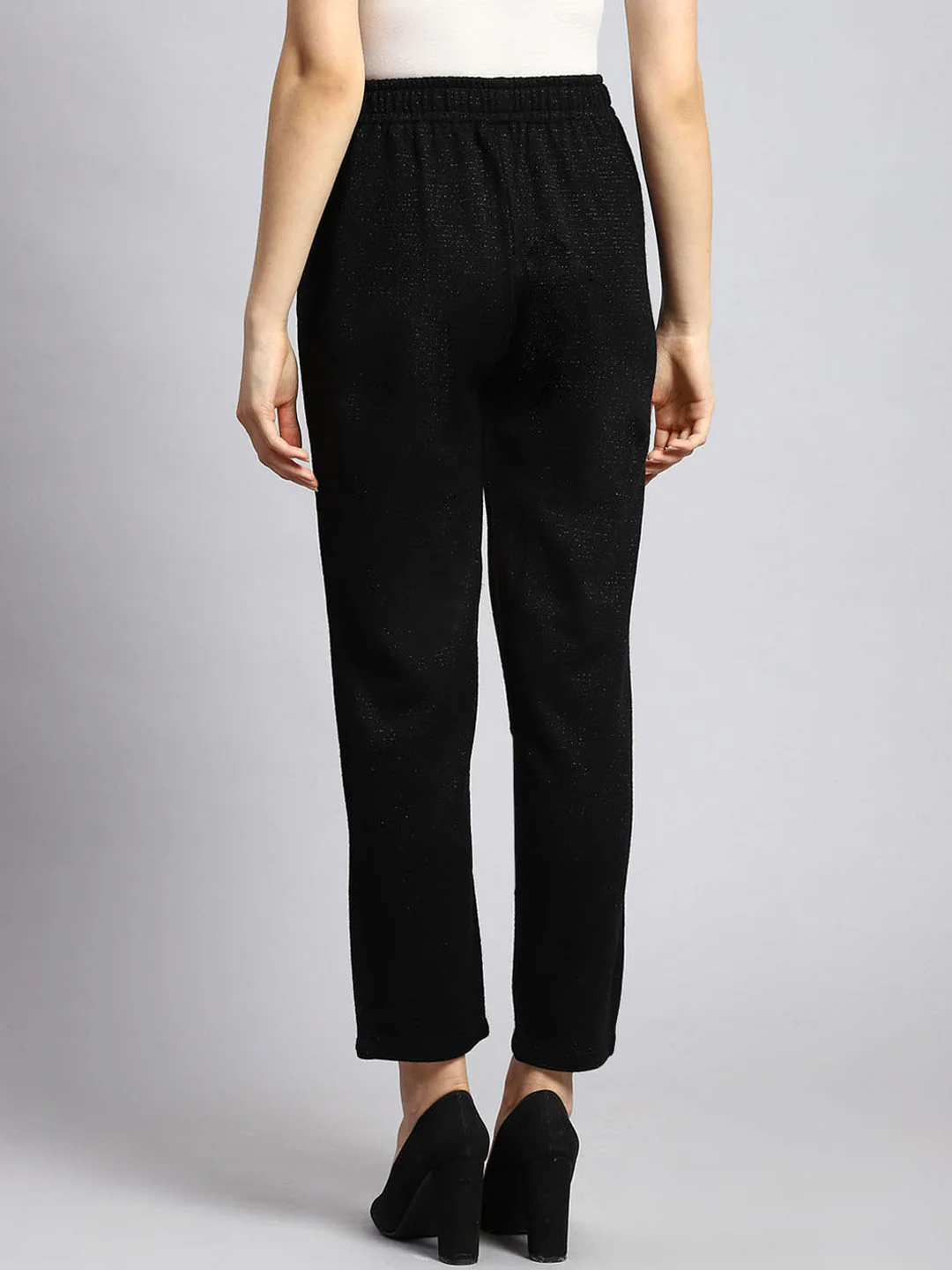 Women Black Self Winter Lower - Image 5