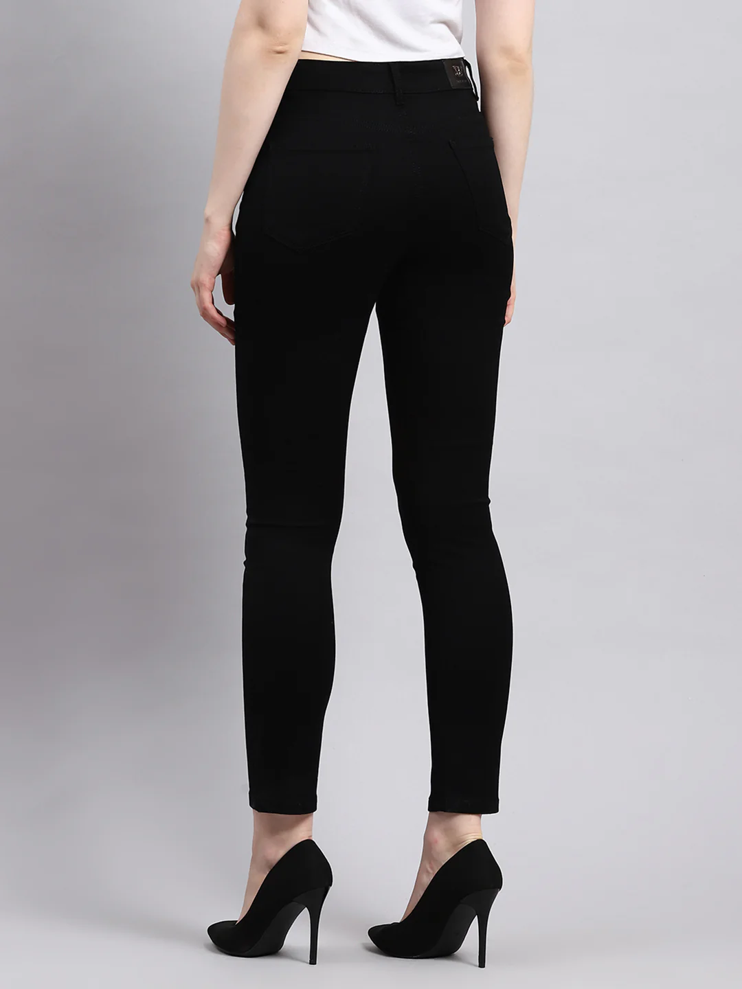 Women Black Slim Fit Denim - Image 5