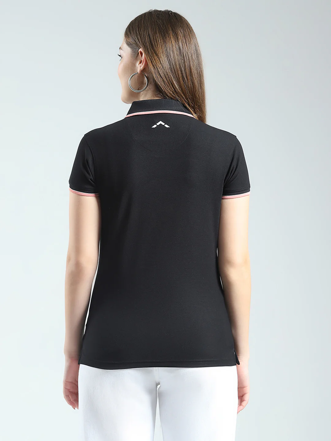 Rock.it Women Black Solid Collar Half Sleeve T-Shirt - Image 5