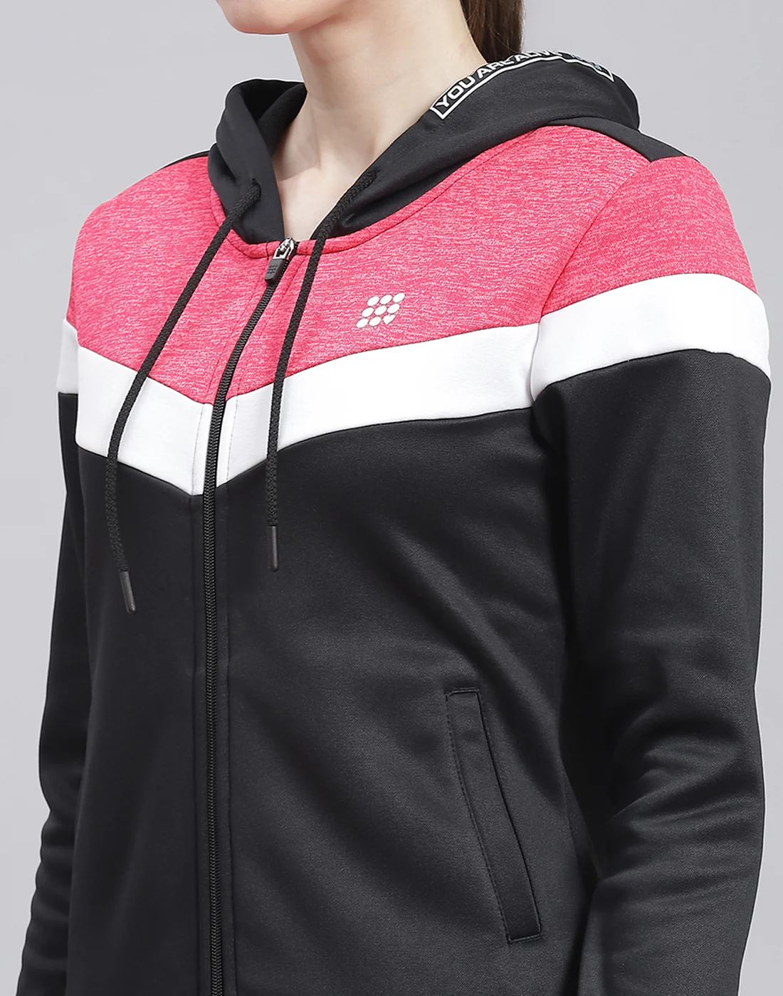 Rock.it Women Black Solid Hooded Full Sleeve Tracksuit - Image 6
