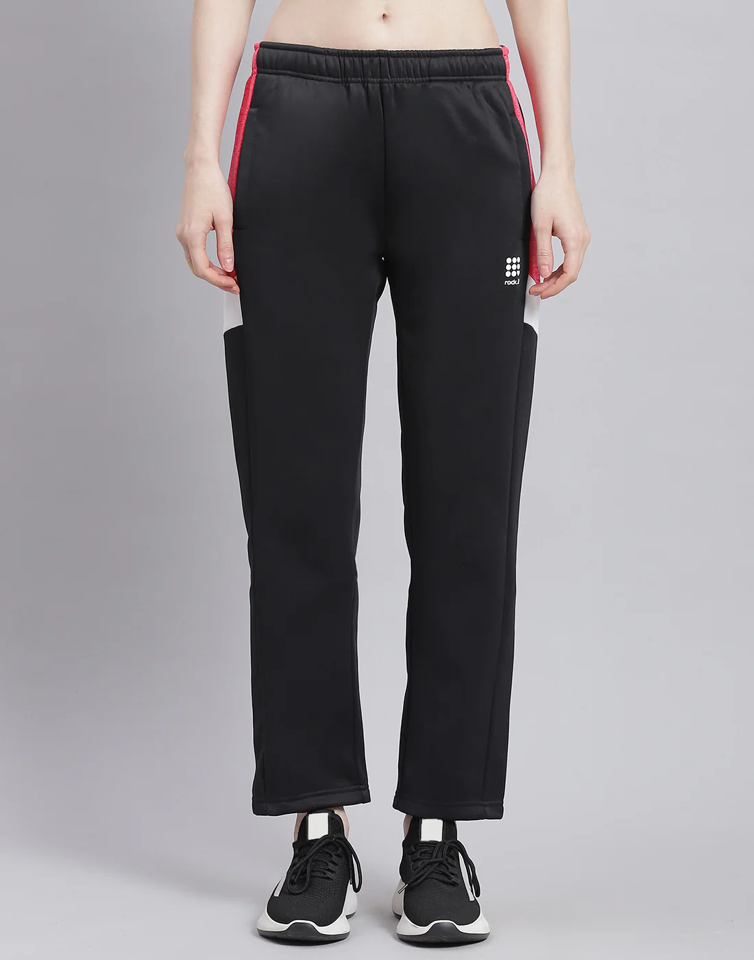 Rock.it Women Black Solid Hooded Full Sleeve Tracksuit - Image 7