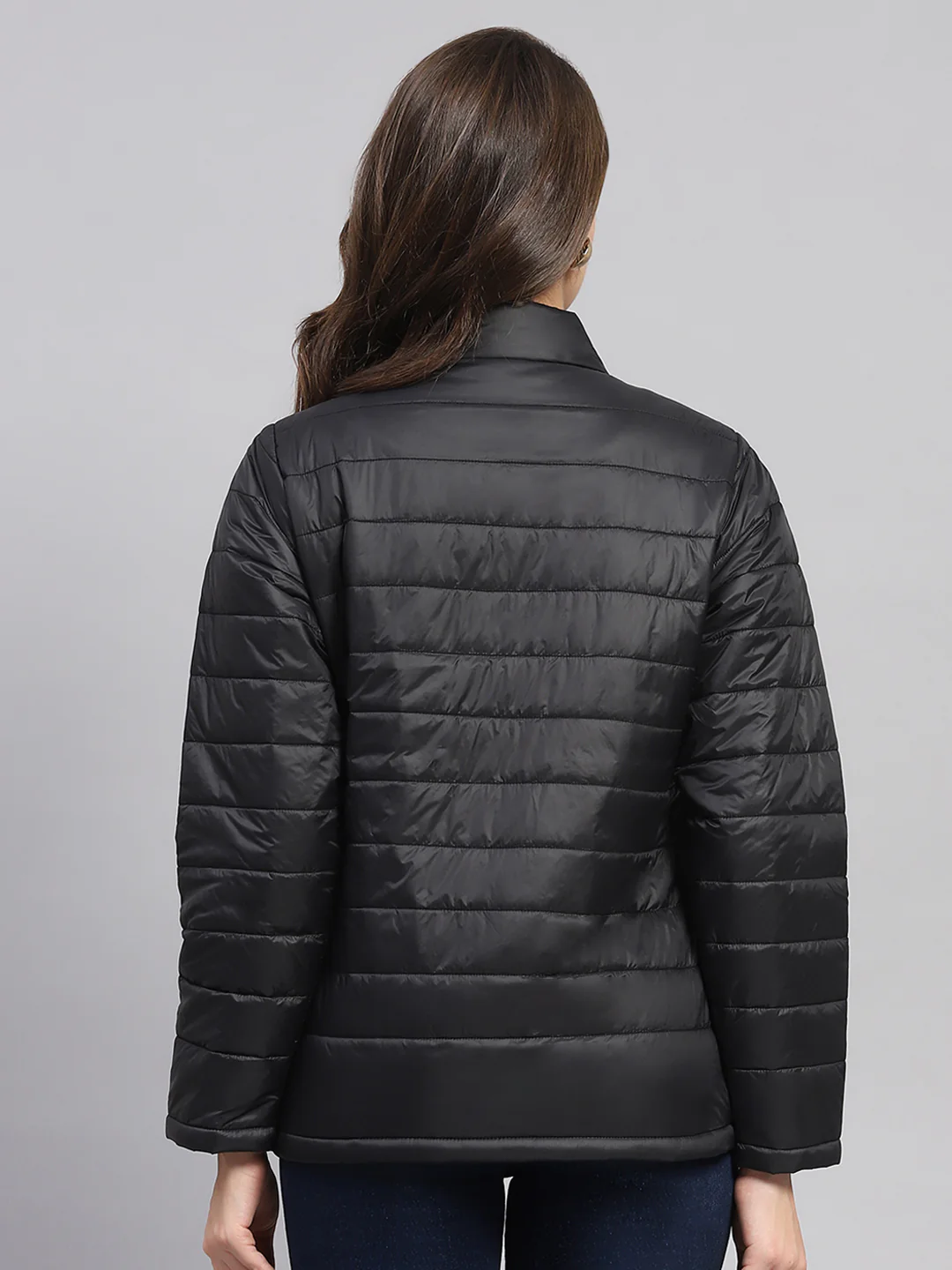 Rock.it Women Black Solid Mock Neck Full Sleeve Jacket - Image 5