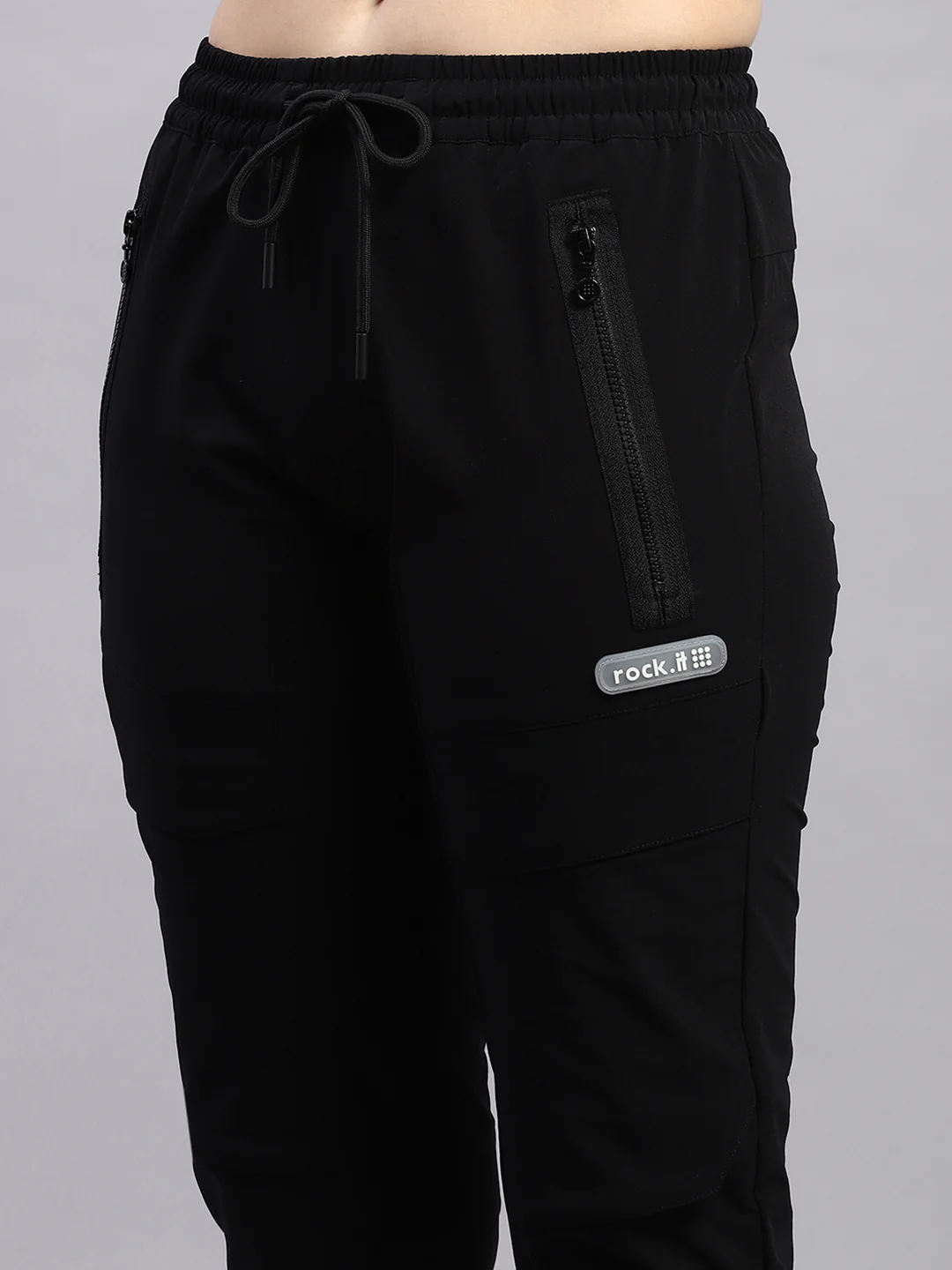 Rock.it Women Black Solid Regular Fit Jogger - Image 6
