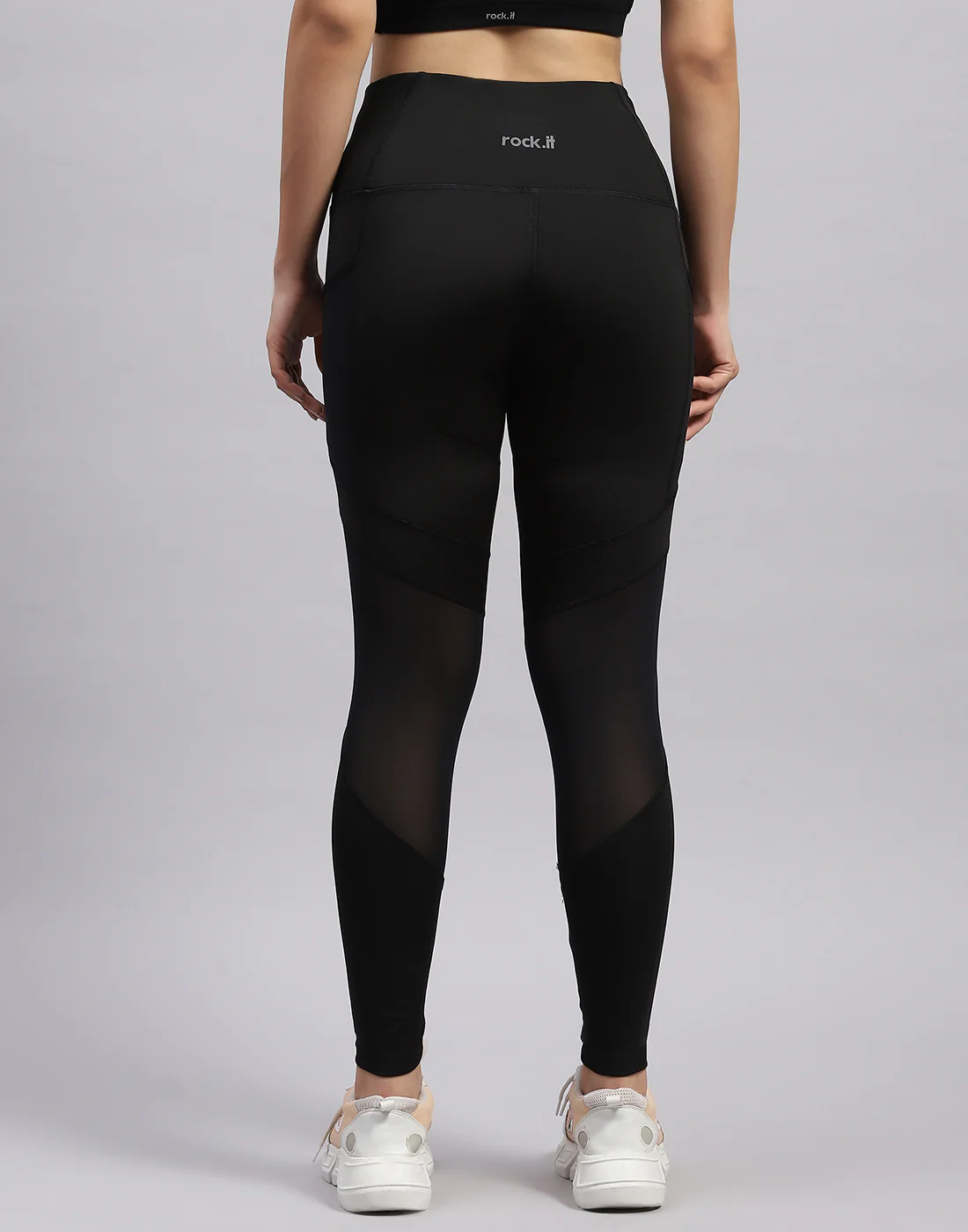Rock.it Women Black Solid Regular Fit Legging - Image 5