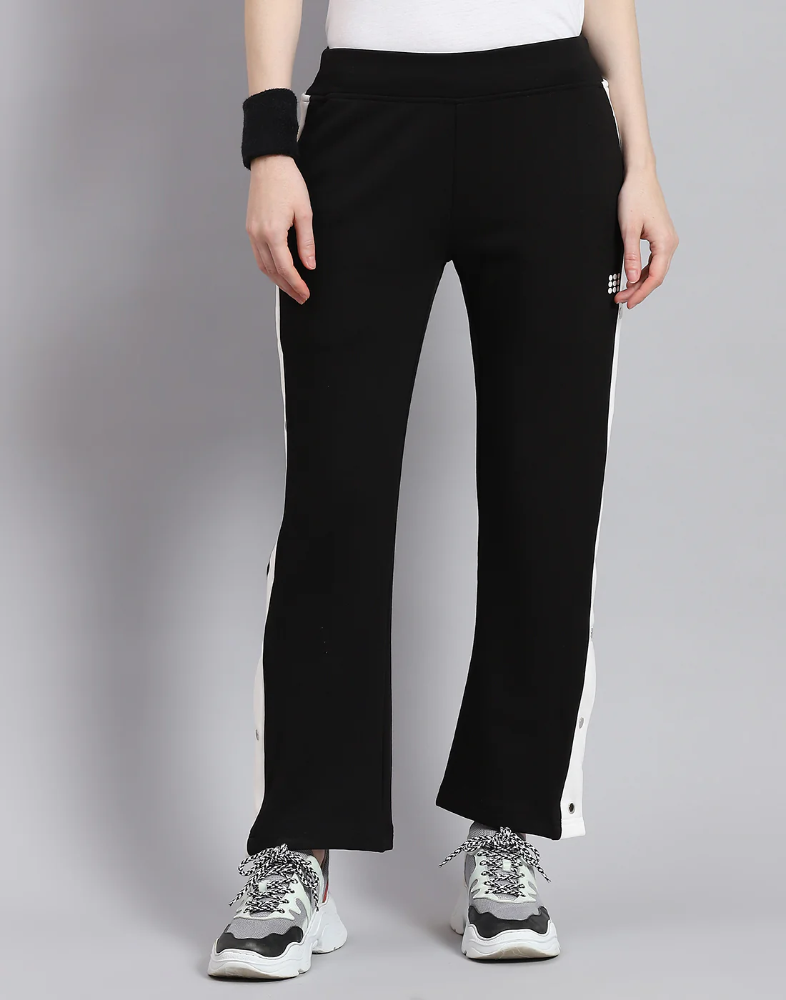 Rock.it Women Black Solid Regular Fit Lower