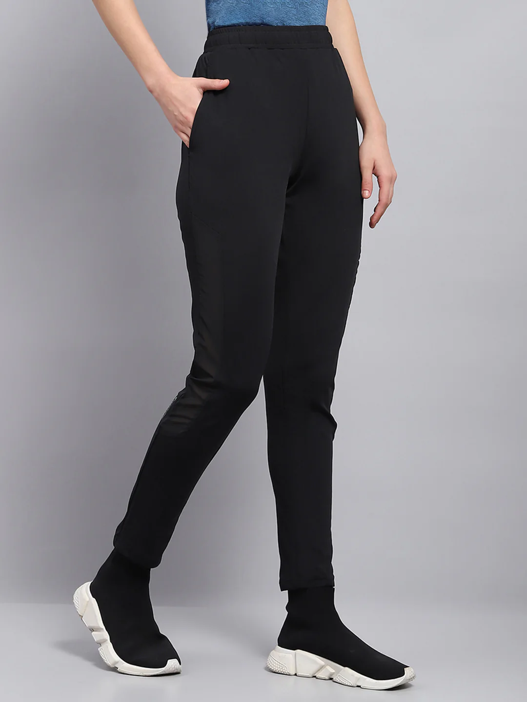 Rock.it Women Black Solid Regular Fit Lower - Image 4