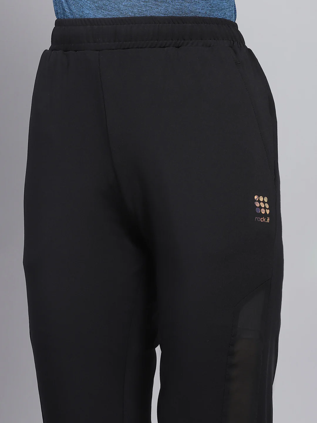 Rock.it Women Black Solid Regular Fit Lower - Image 6