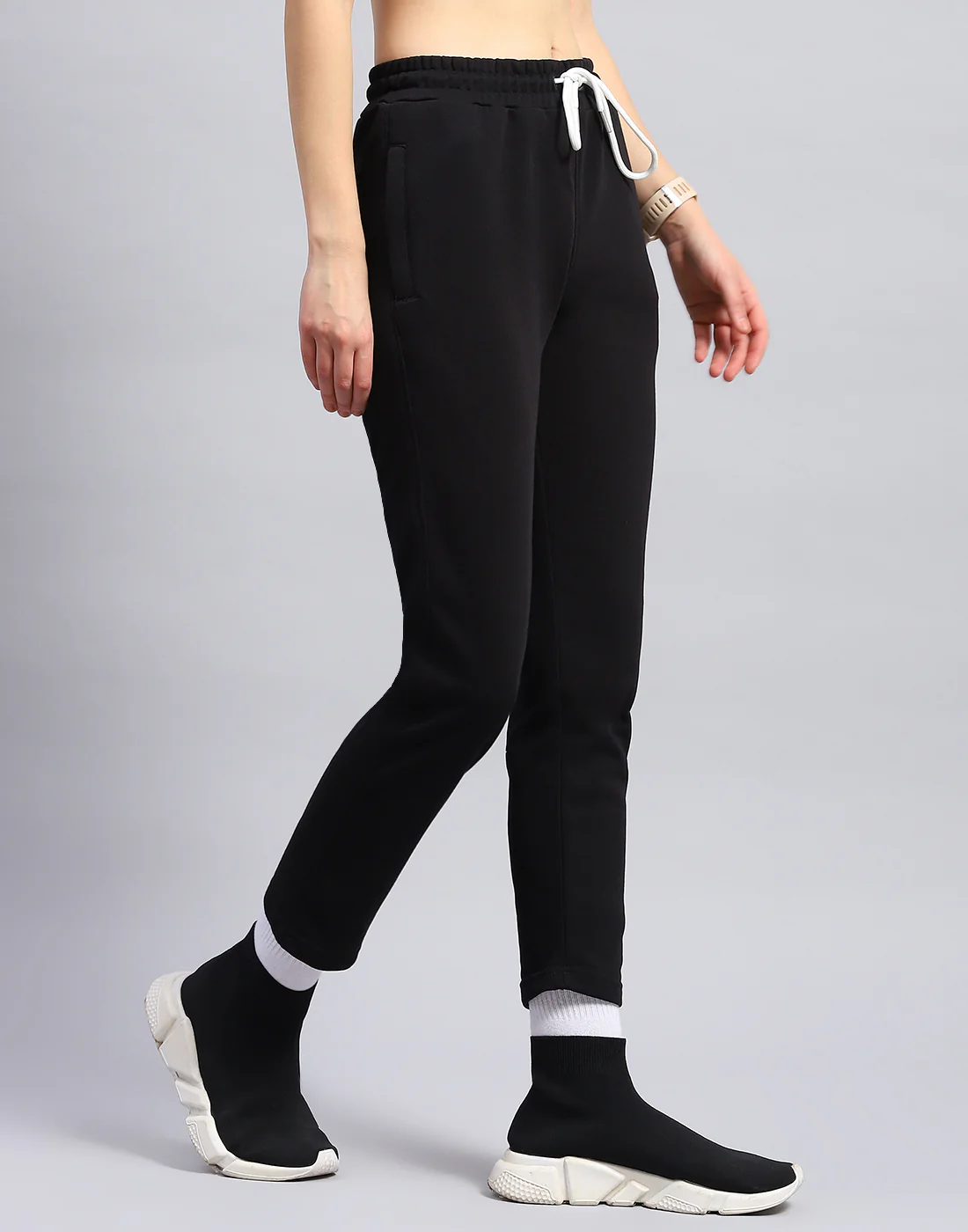 Rock.it Women Black Solid Regular Fit Lower - Image 4