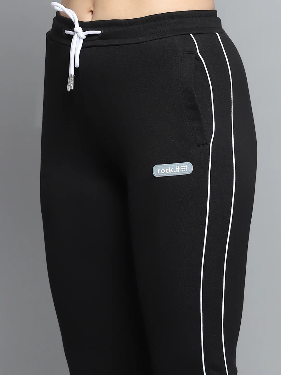 Rock.it Women Black Solid Regular Fit Lower - Image 6