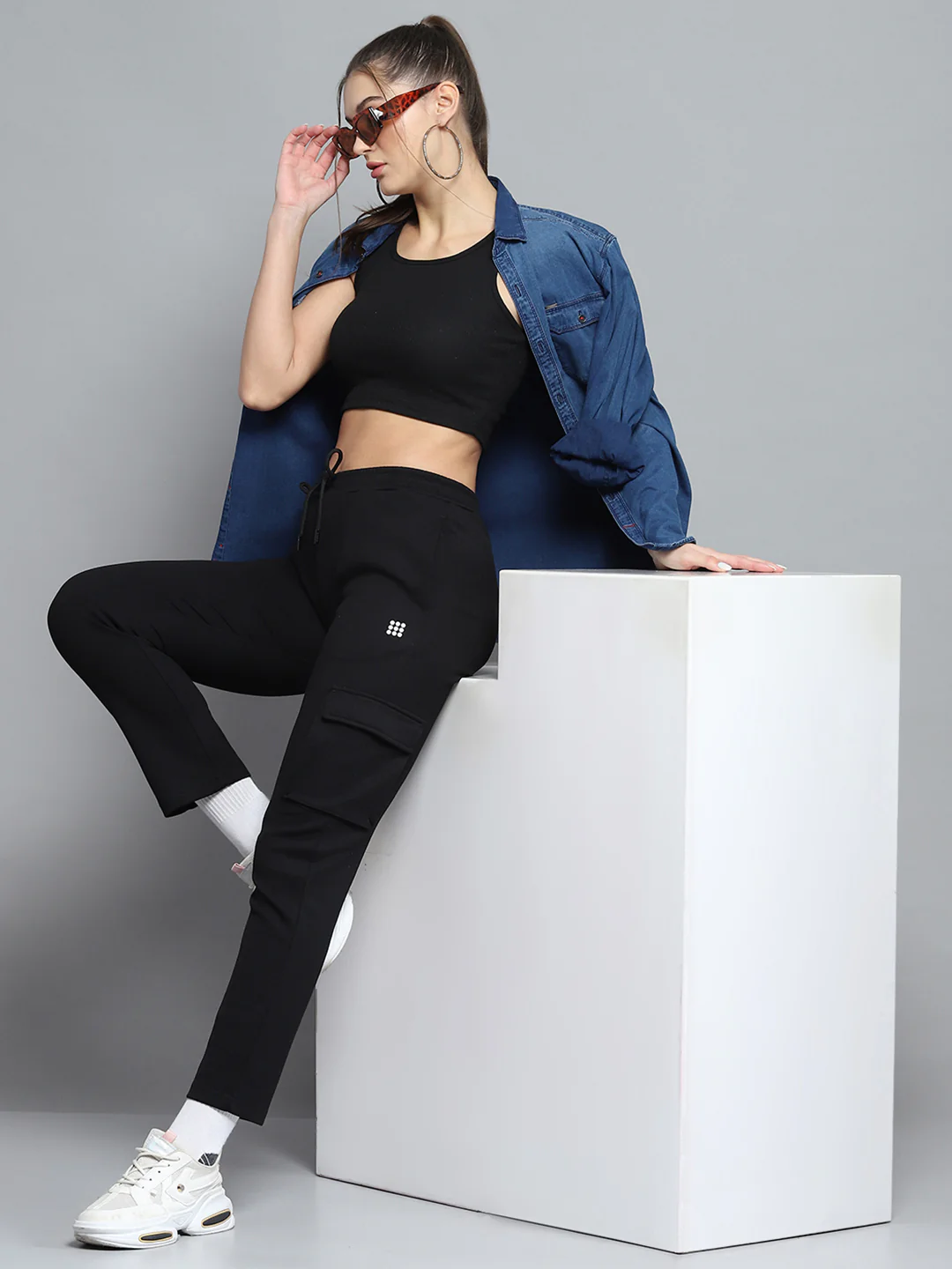 Rock.it Women Black Solid Regular Fit Lower - Image 2
