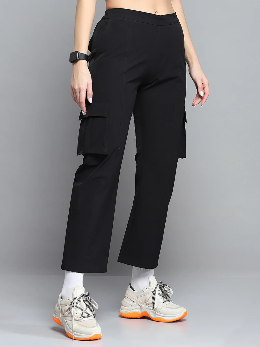 Rock.it Women Black Solid Regular Fit Lower - Image 4