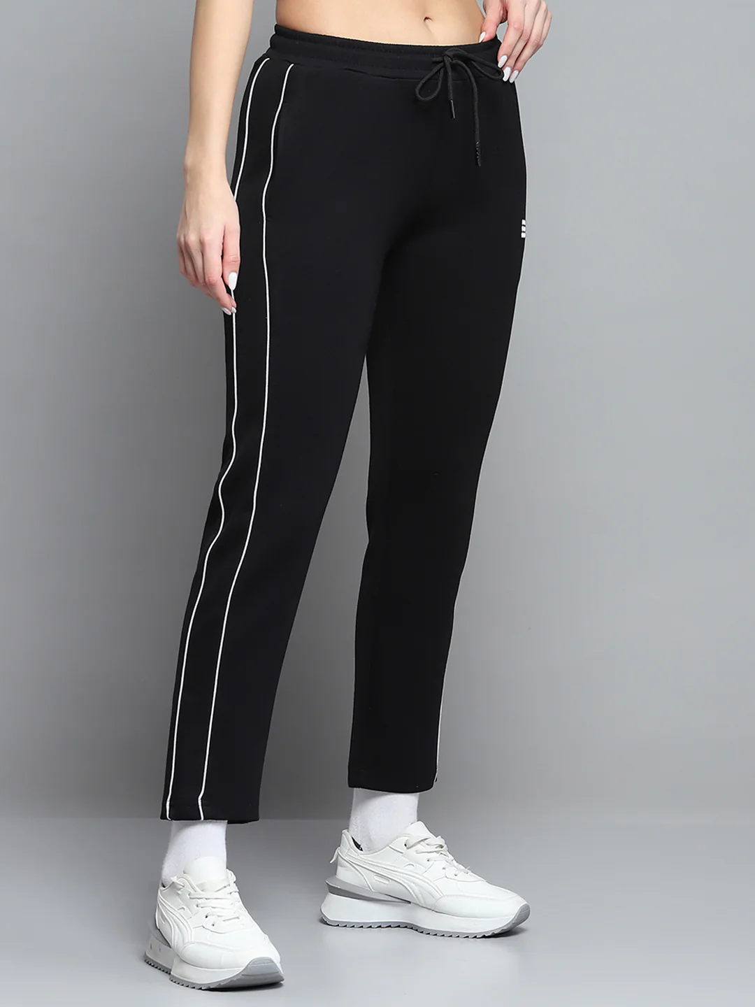 Rock.it Women Black Solid Regular Fit Lower - Image 4