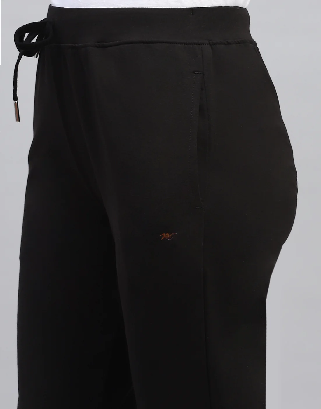 Women Black Solid Regular Fit Lower - Image 6