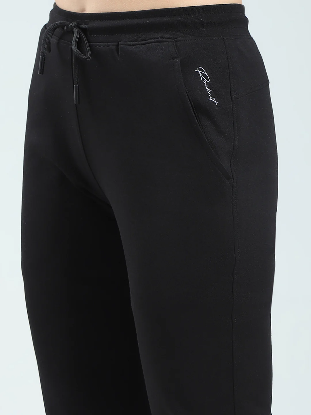 Rock.it Women Black Solid Regular Fit Lower - Image 6