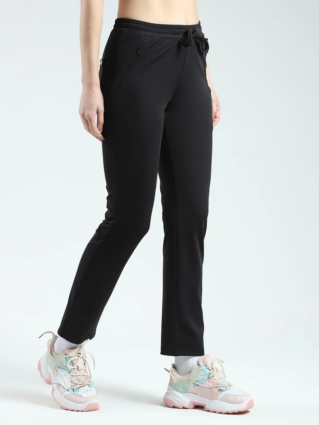 Rock.it Women Black Solid Regular Fit Lower - Image 4