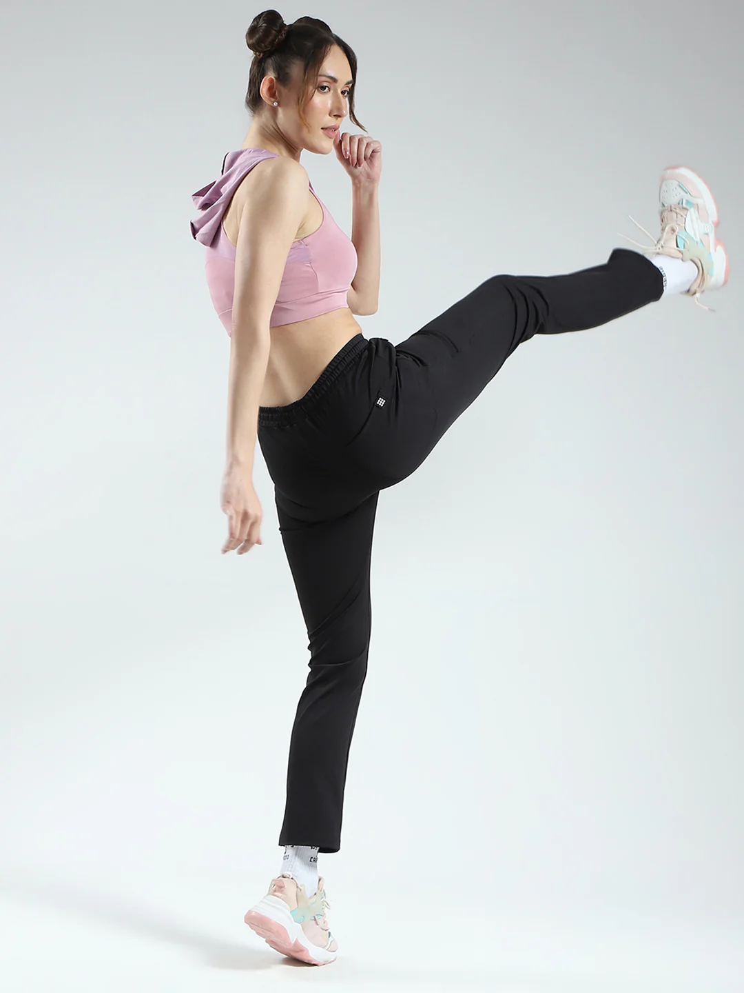 Rock.it Women Black Solid Regular Fit Lower - Image 6