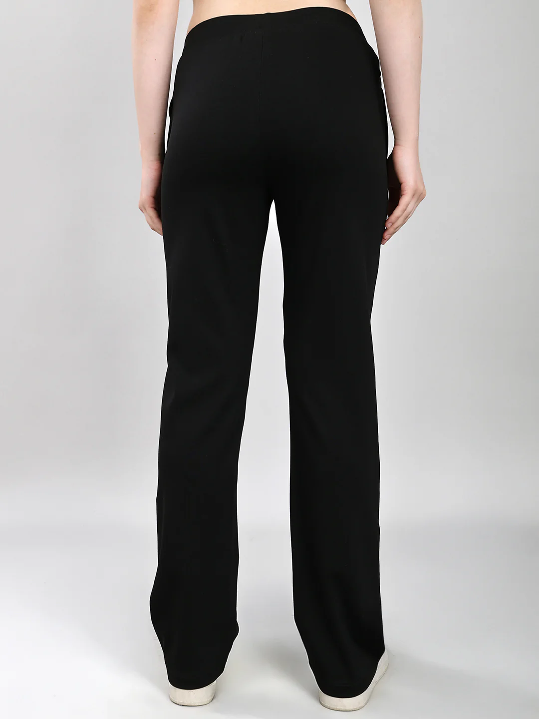 Women Black Solid Regular Fit Lower - Image 4