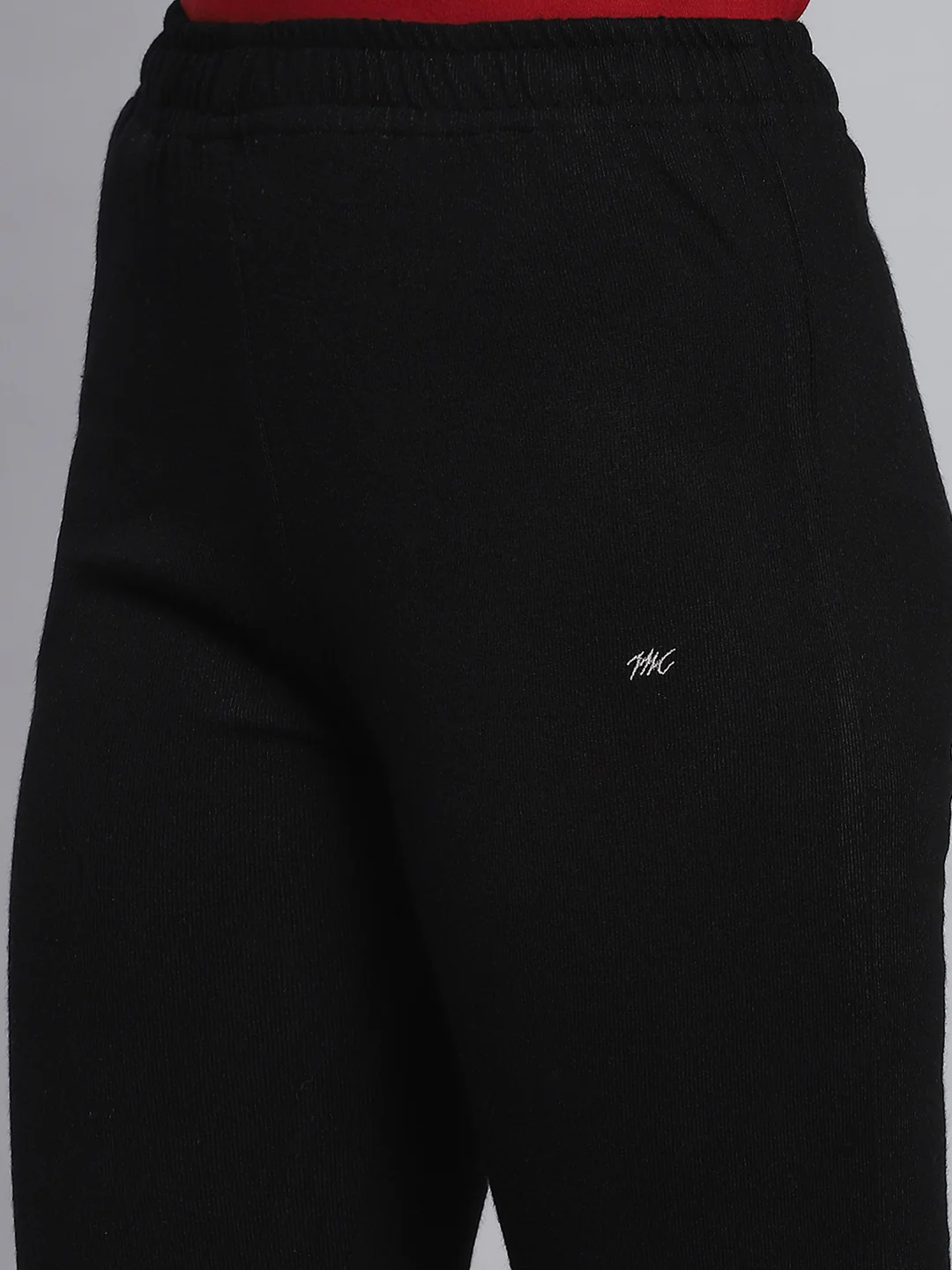 Women Black Solid Regular Fit Winter Lowers - Image 6
