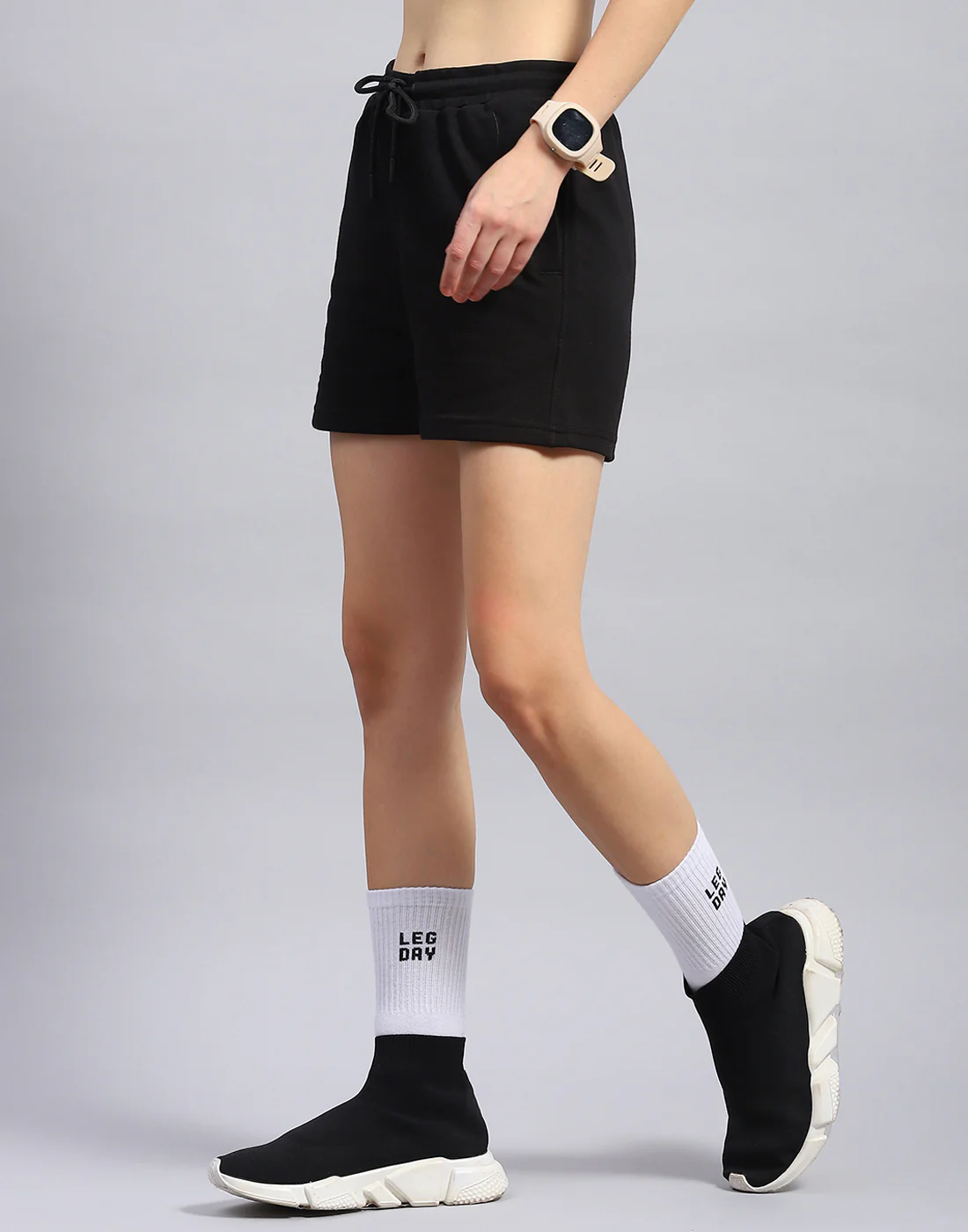 Rock.it Women Black Solid Regular Fit Short - Image 3