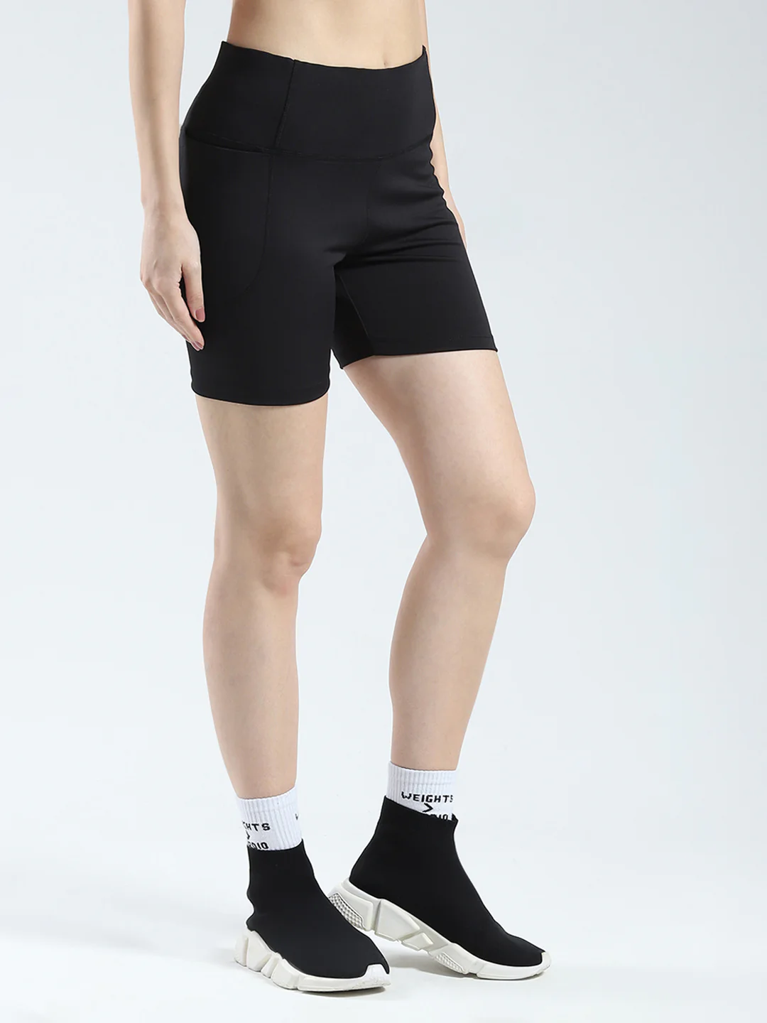 Rock.it Women Black Solid Regular Fit Shorts - Image 4