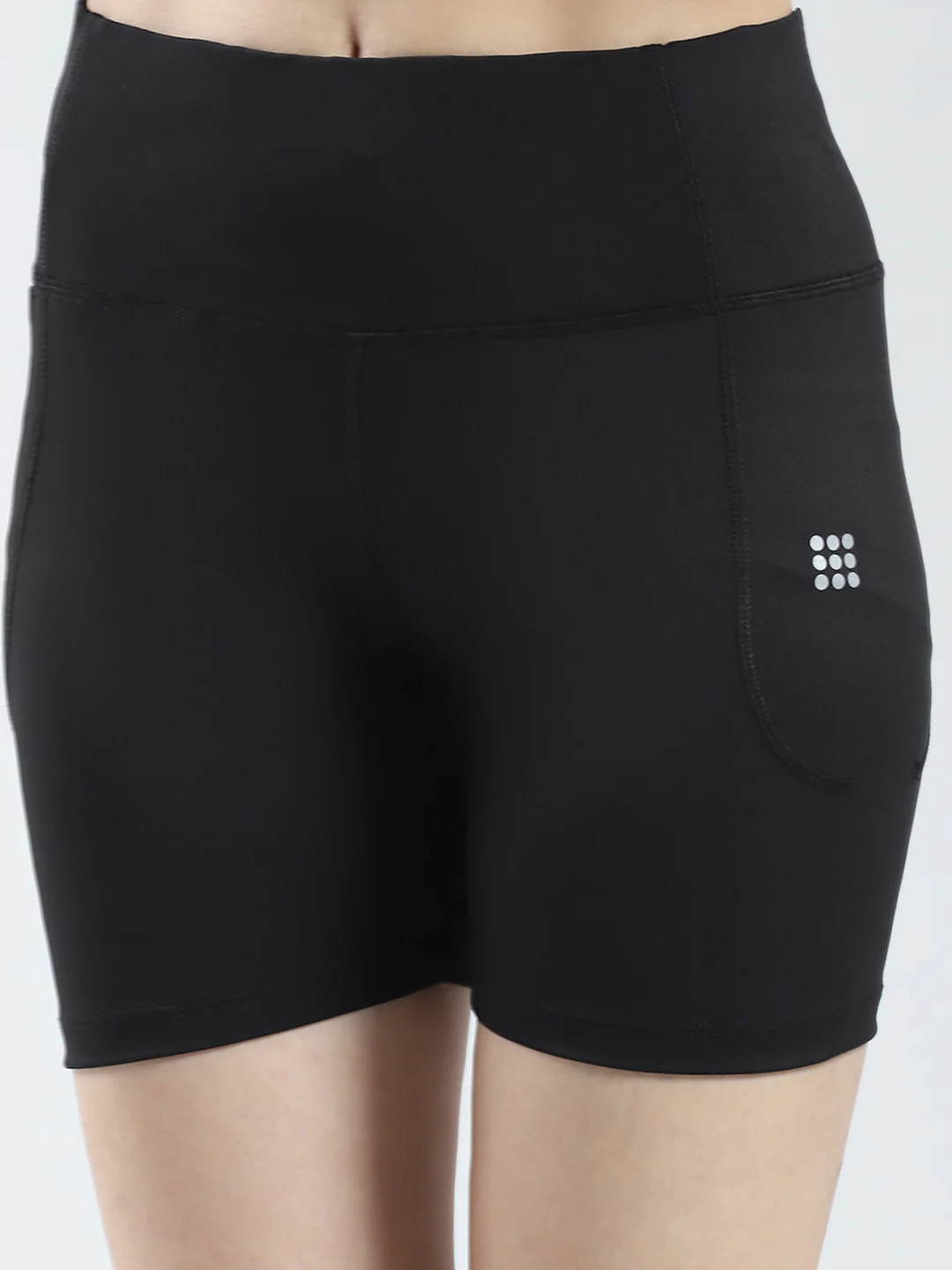 Rock.it Women Black Solid Regular Fit Shorts - Image 6