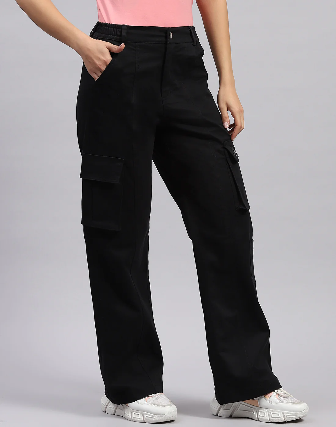 Rock.it Women Black Solid Regular Fit Trouser - Image 5
