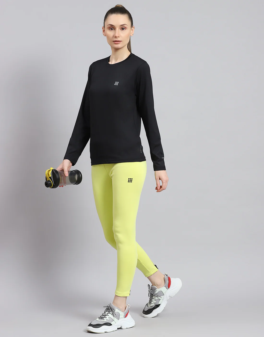Rock.it Women Black Solid Round Neck Full Sleeve Top - Image 2
