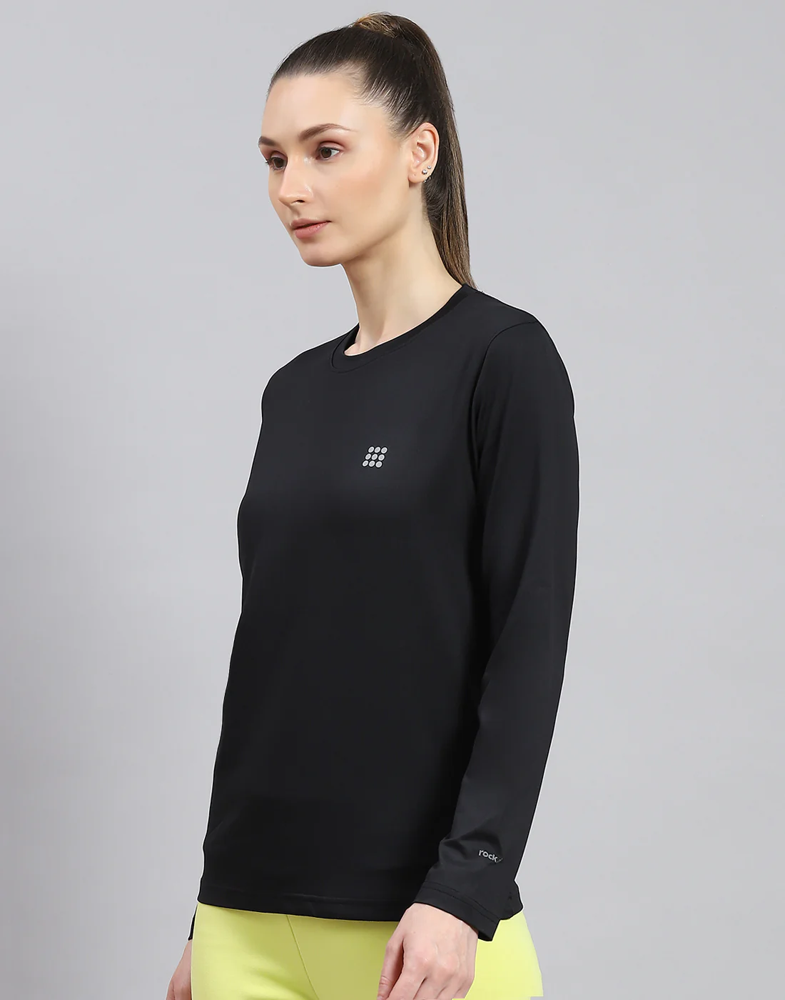 Rock.it Women Black Solid Round Neck Full Sleeve Top - Image 3