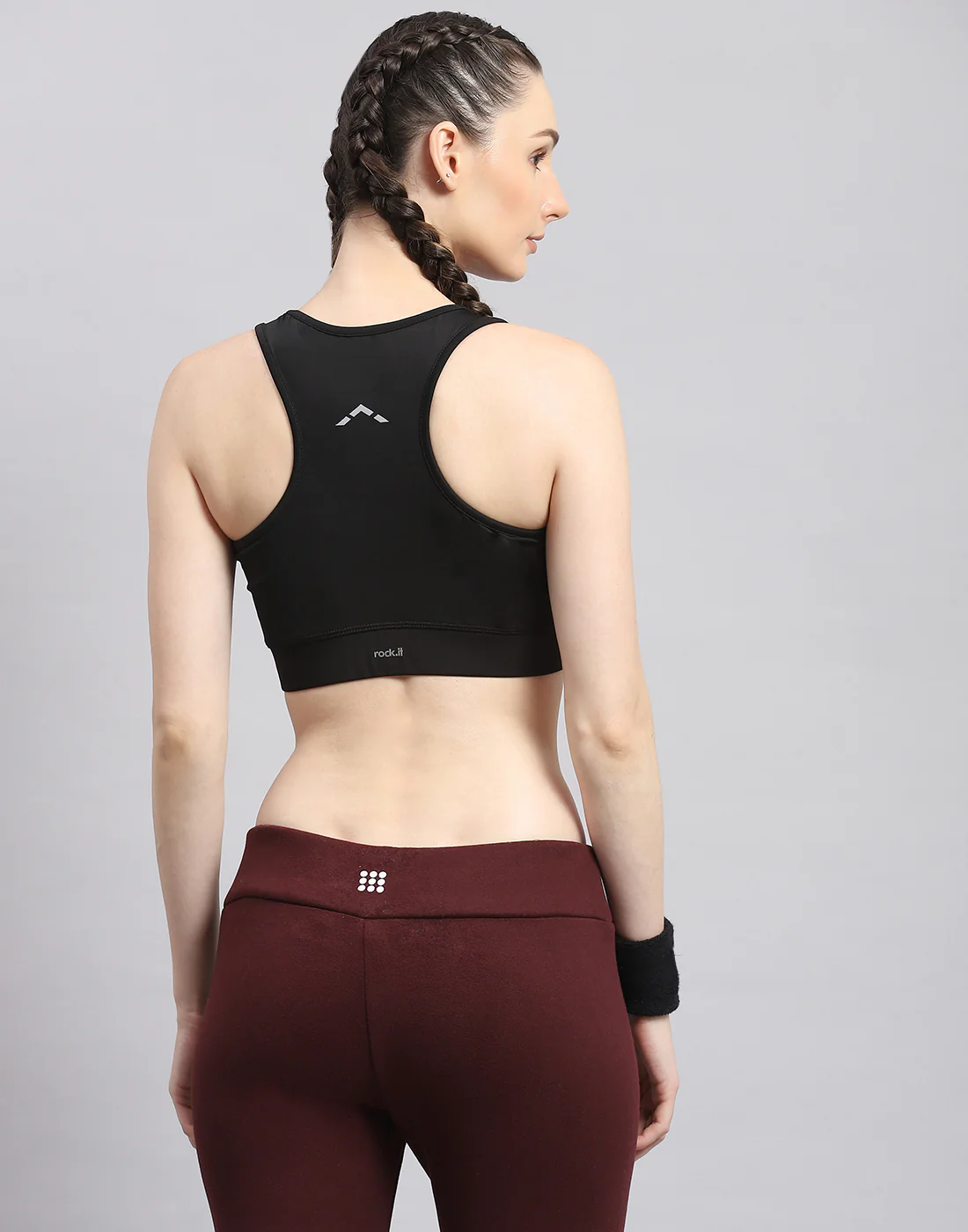 Rock.it Women Black Solid Sports Bra - Image 5