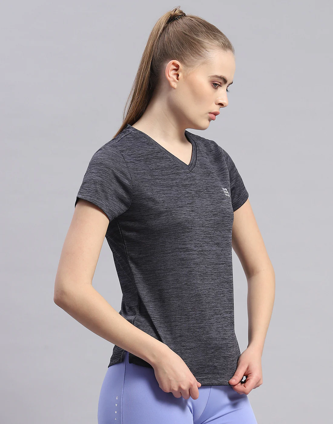 Rock.it Women Black Solid V Neck Half Sleeve Top - Image 4
