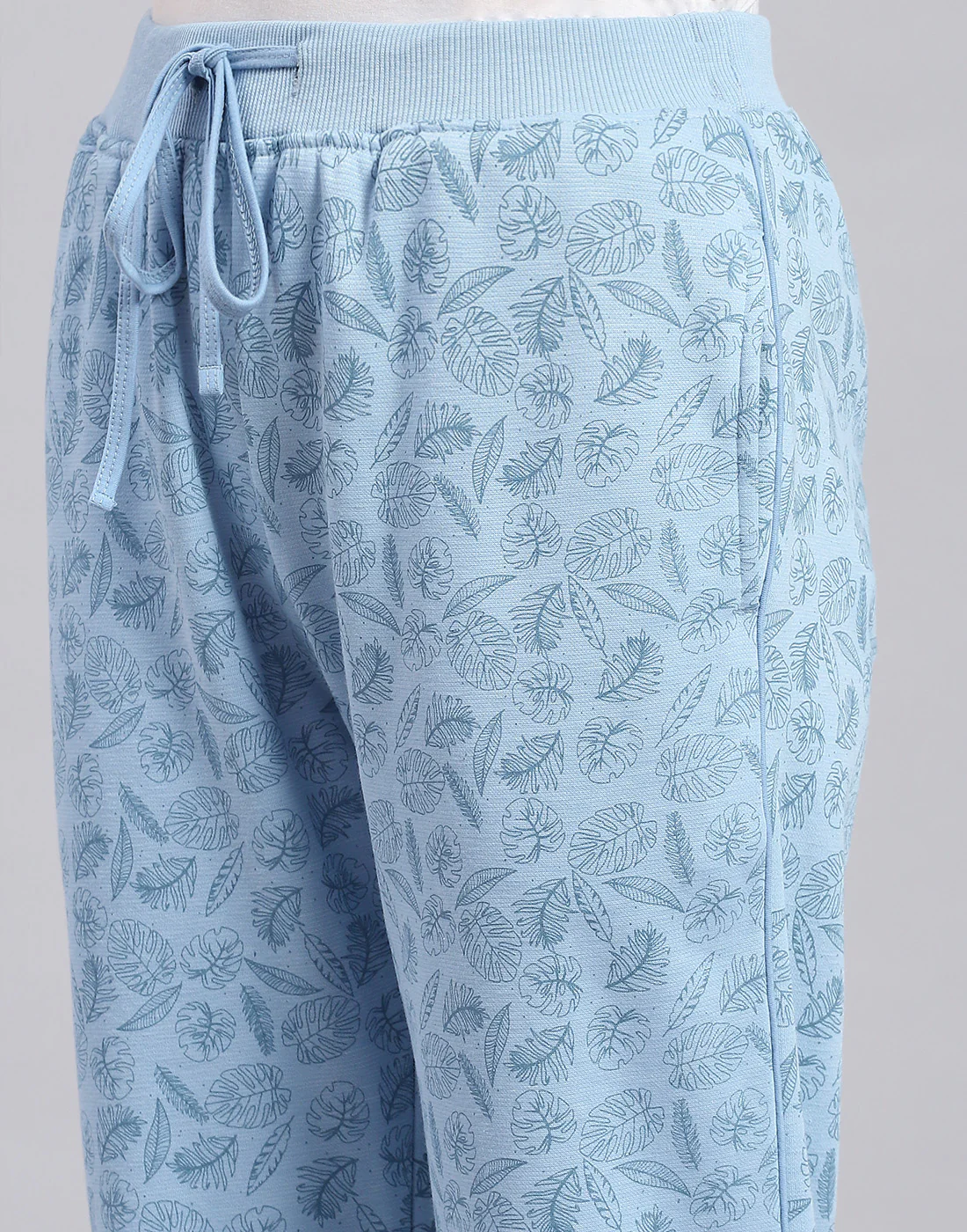 Women Blue Printed Regular Fit Winter Lower - Image 6